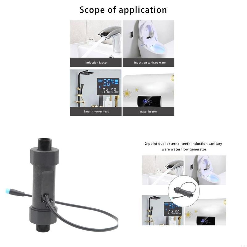 L9BE 5V Water Turbines Generator Innovative Small Generator with 1/4 Thread for Home & Outdoor Hydroelectric Projects