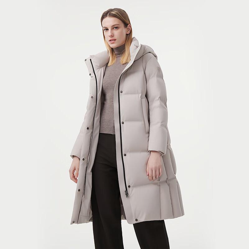 Tanboer Women's Mid-length Hooded Winter Goose Down Jacket 520796A