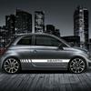 2pcs Car Door Side Stickers For FIAT Abarth 500 595 Long Sport Stripes Styling Vinyl Film Decor Decals Auto Tuning Accessories