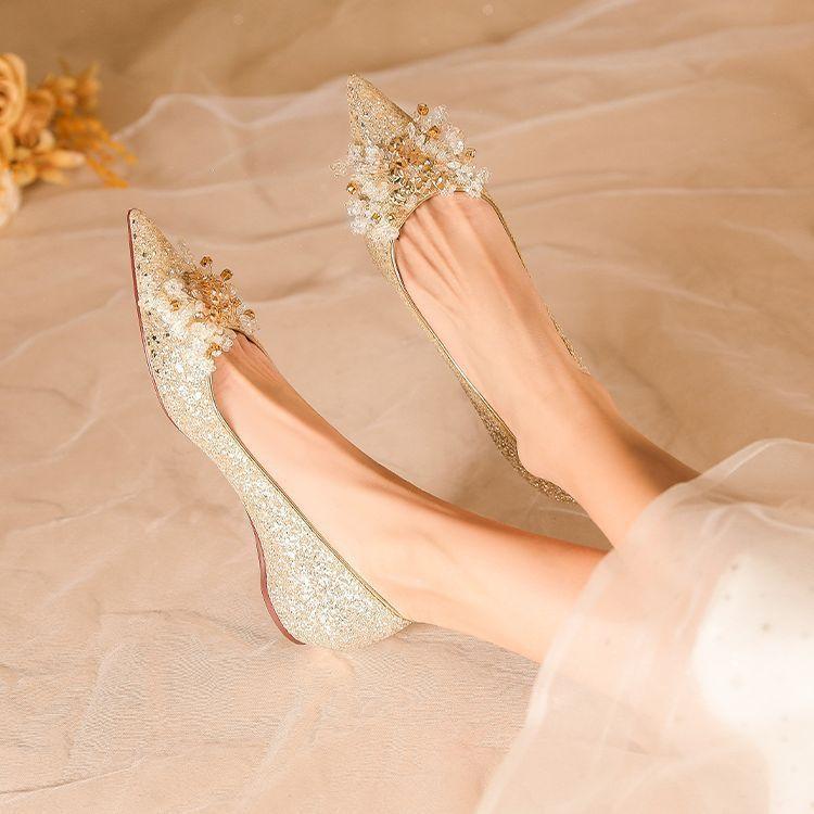 French High-end Pointed Head Shallow Mouth Flat-soled Single Shoes for Women 2025 Spring and Summer New Fashion Versatile and Comfortable Single Sh