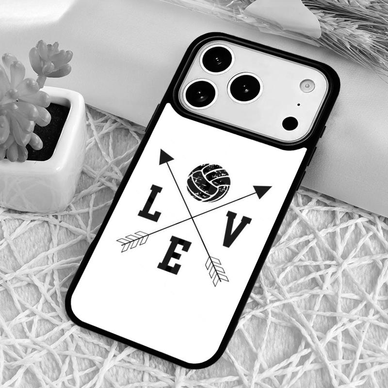 Love Play Volleyball Phone Case for iPhone 17 Air 16 15 11 12 14 13 Pro Max Shockproof Cover