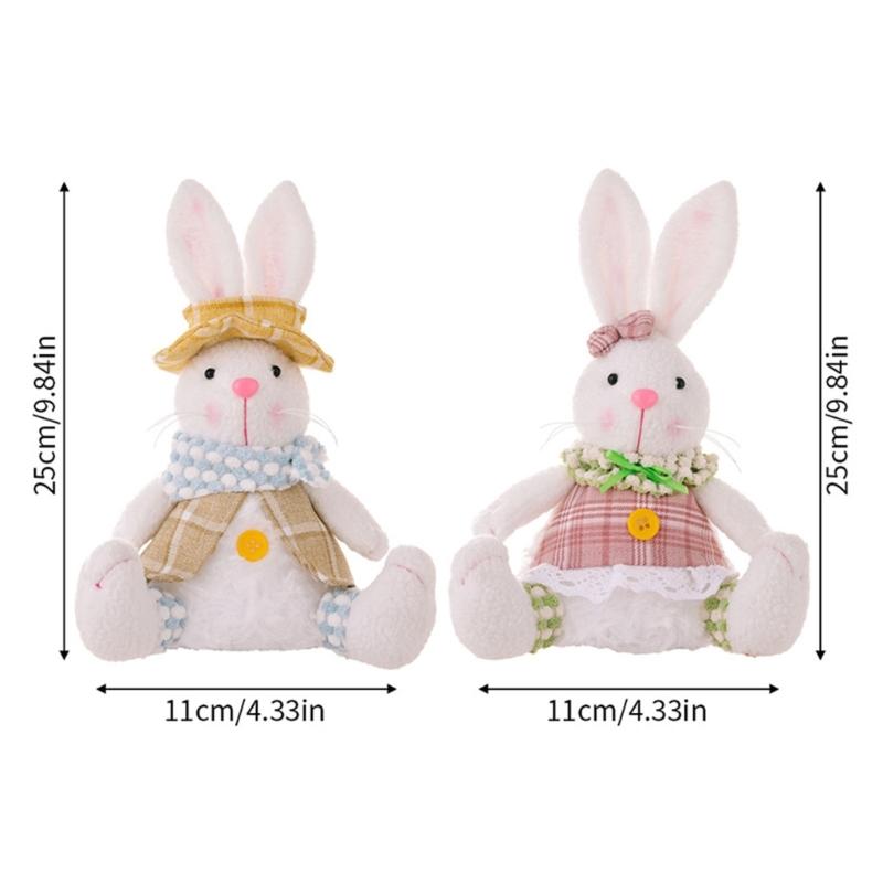 Beautiful Easter Rabbit Doll Decorative Easter Rabbit Toy Perfect for Holiday Decorationa and Window Display