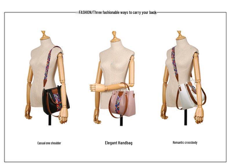 2024 Women's Fashion Four-Piece Bag Set: Handbag, Shoulder Bag, Crossbody, and Bucket Bag