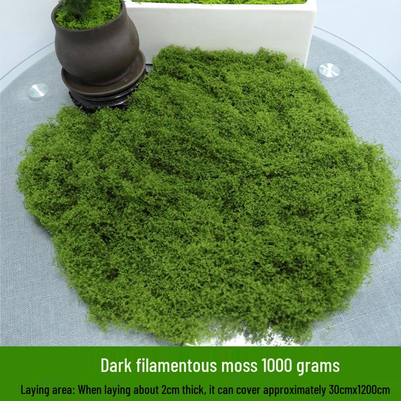 Artificial Moss Silk Grass Lawn for Landscaping and Decoration