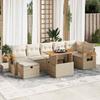 VidaXL Garden Lounge Set with Cushions 5 Pcs Beige Braided Resin 3328143