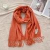 New solid color scarf women's winter men's couple shawl dual-purpose warm long thickened Japanese and Korean version