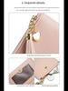 Portamonete con Cerniera e Nappe Stile Coreano - Portafoglio da Donna con Motivo a Croce