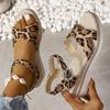 Women's Sandals Leopard Summer 2024 High Quality Fashion Thick Soled Outdoor Casual Comfortable Lightweight Female Shoes