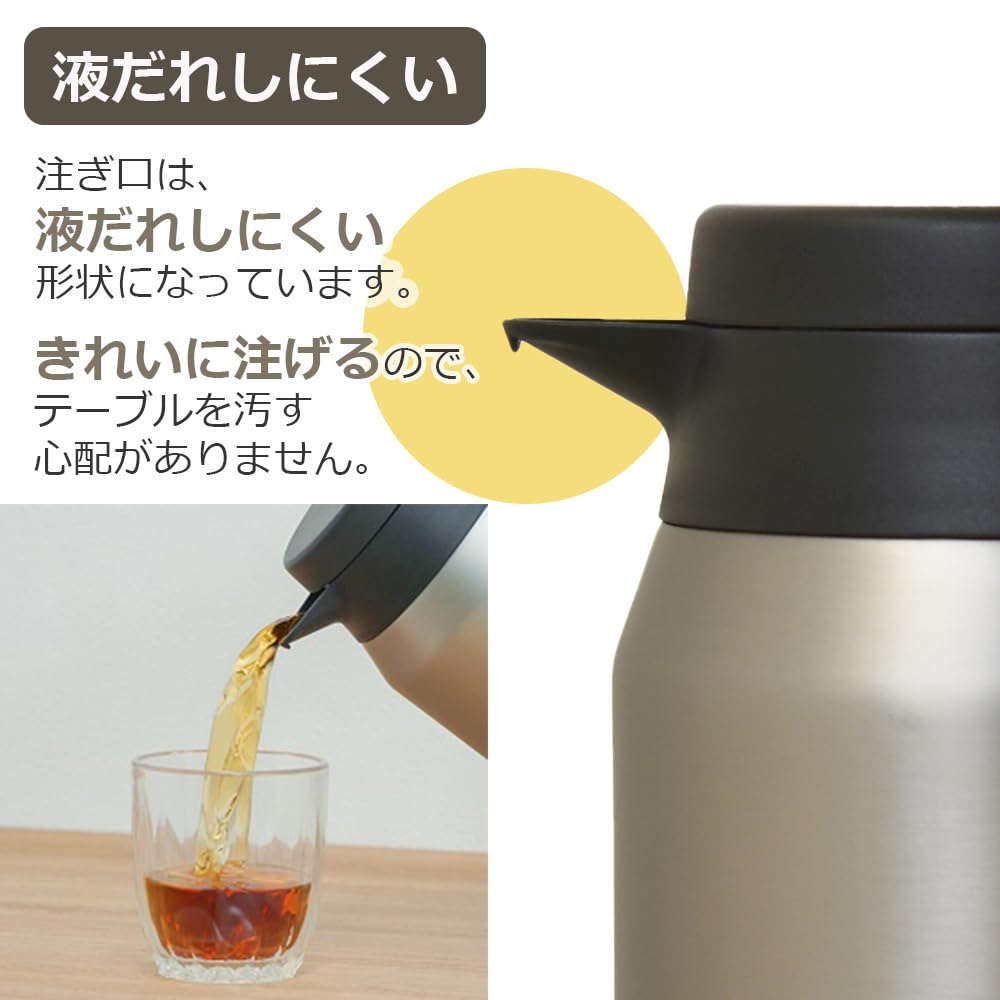 Parklane Stainless Steel Tabletop Pot with a Focus On Insulating Wide Mouth Properties, 1.5L,