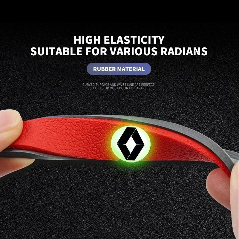 2026 Hot For Renault Interior Stickers 4Pcs Car Door Bumper Anti-collision Rubber Stickers For Renault Clio Koleos 2 3 Megane Es
