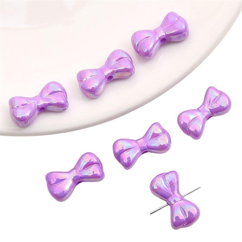 500Pcs Acrylic Beads Bow Charms Beads For DIY Bracelet Necklace Jewelry Making