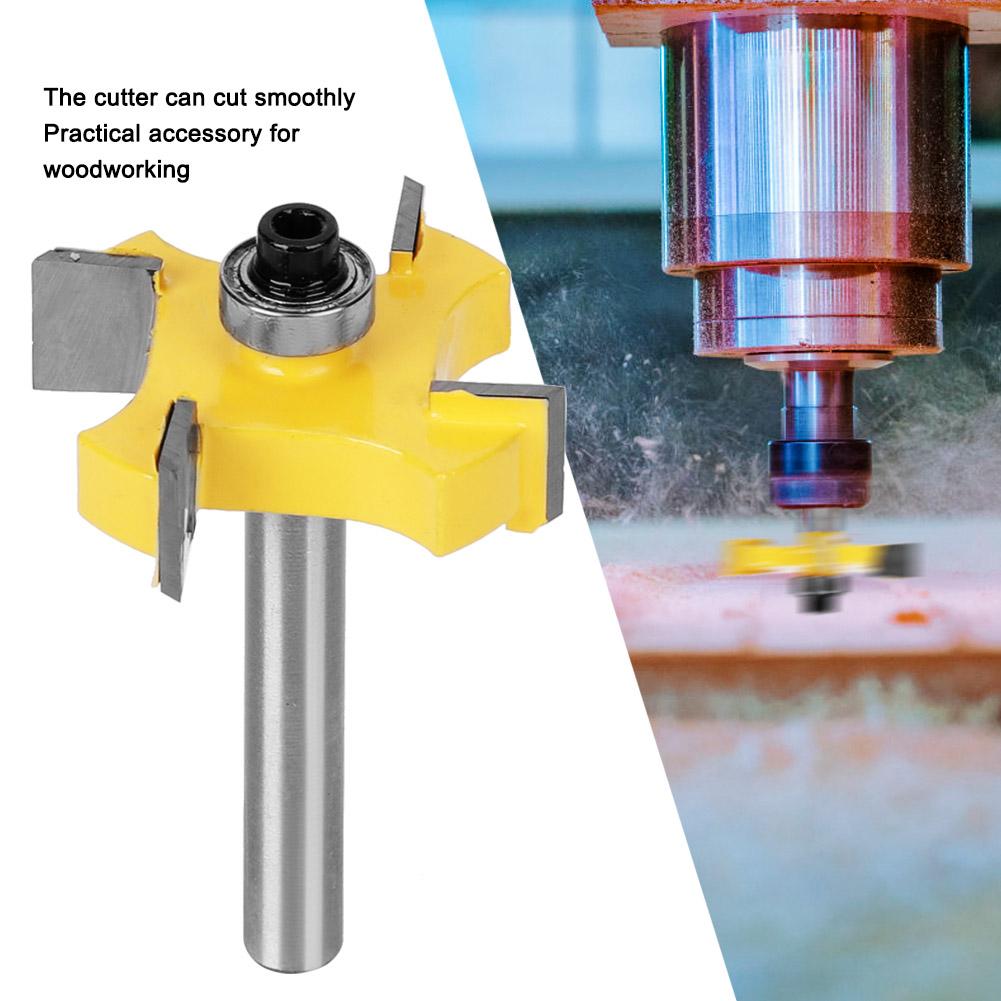 4 Blade Cemented Carbide Router Bit Milling Cutter Milling Tool Woodworking Accessories4 Blade T Slot Router Bit 6x3 8