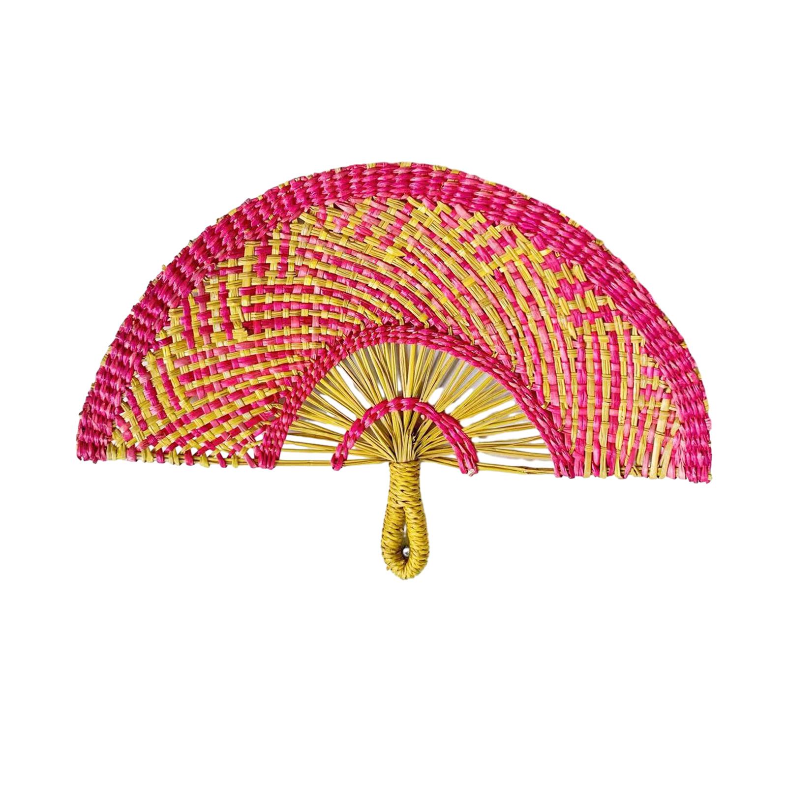 

Веер из натуральной соломы ручной работы для летнего охлаждения, настенный дисплей и подарок. Веер Hamdmade 1