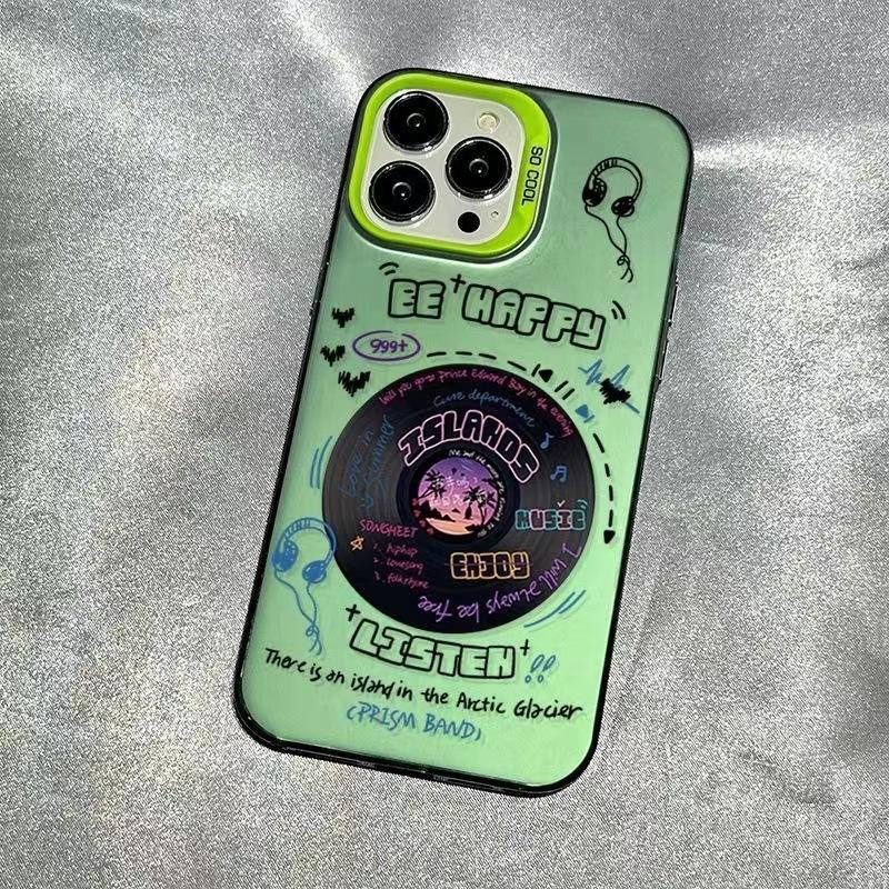 Island record metal button is suitable for Apple 15promax mobile phone case iphone14/12/11 new 15 tide