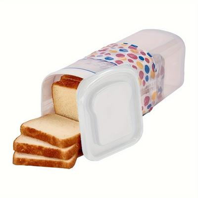 1pc Storage Container, Multifunctional Leak Proof Food Storage Box With Lid, Portable And Reusable Food Sealed Box, For Grain, Toast, Bread And Fruit