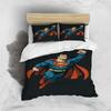 Comfortable 3D Cartoon Superhero Bedding Set, Including Duvet Cover, Pillowcases and Children's Set.