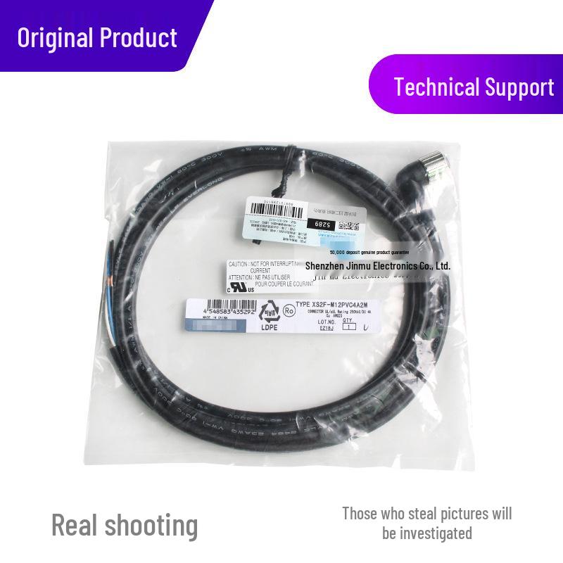 Proximity Sensor Cable XS2F-M12PVC4A2M, Right Angle 4-pin, 2m