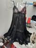Camisón Transparente de Encaje Europeo y Americano para Mujer de Talla Grande