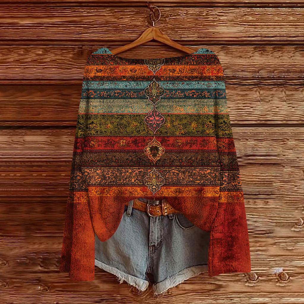 Women's Round Neck Lightweight Sweater Casual Long Sleeve Knit Pullover