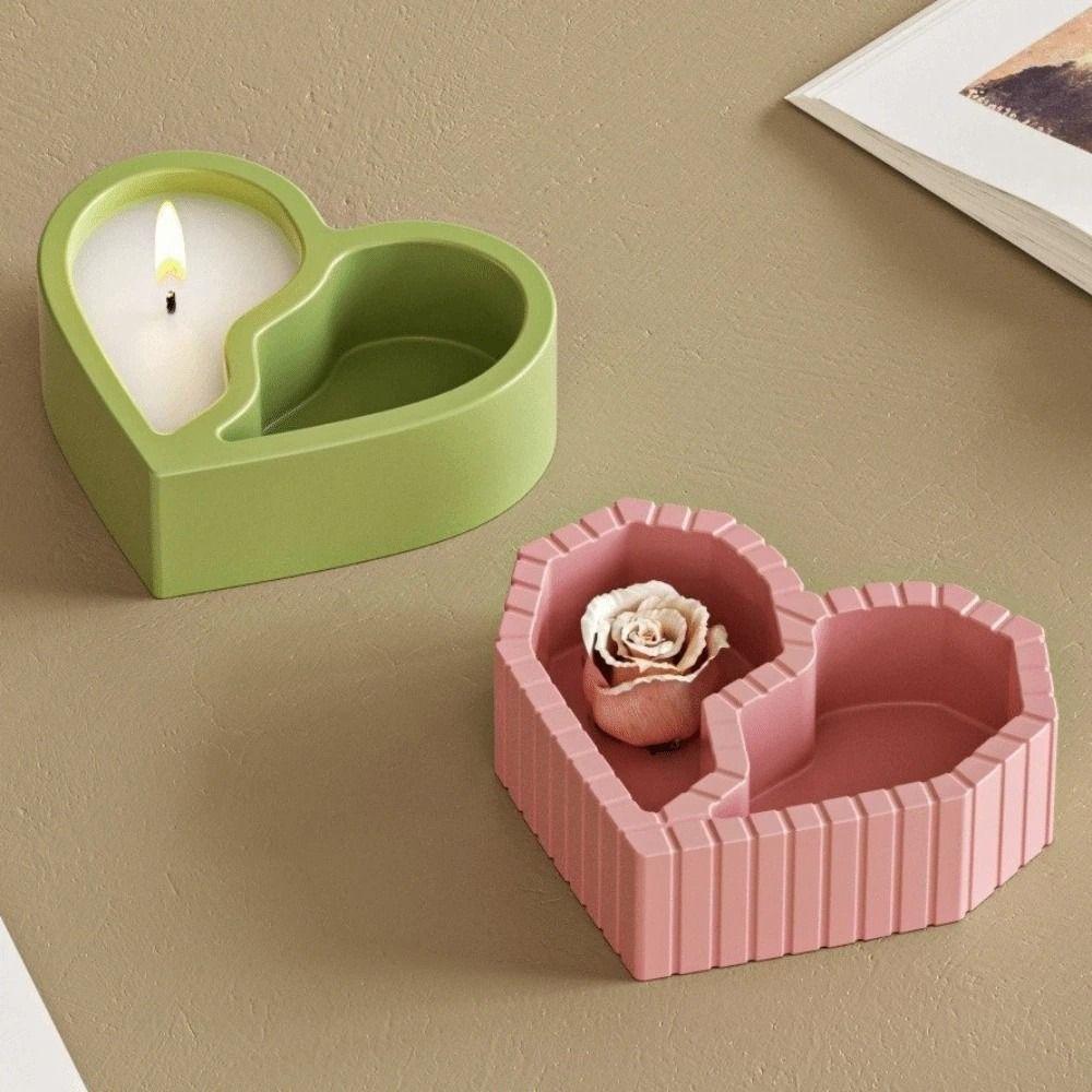 Zwei-Gitter-Kerzenständerform Kreative 3D-Gipsform Nur Form Gipsform Schmuckständer