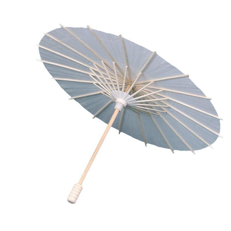 Ombrello di Carta Oleata Bianco per Bambini Pittura Fai-da-Te – Accessorio Fatto a Mano, Dipinto a Mano Stile Antico Bianco