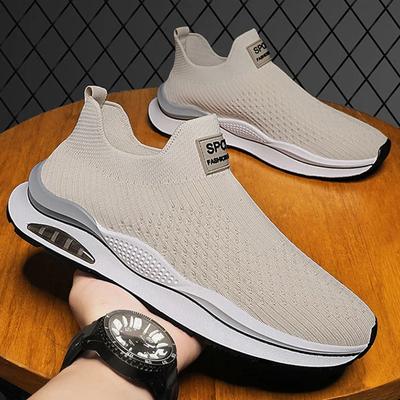 2024Man New Fashion Sneakers Breathable Trend Style Spring Summer Men's Sneaker Mesh Fabric Slip On Male Sneakers Mens Shoes