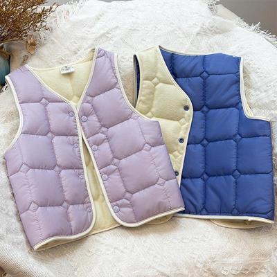 Gesteppte Baumwollweste für Kinder Herbst/Winter 2025 - Ärmellose Unisex-Jacke für Jungen und Mädchen, Erhältlich in den Größen Klein/Mittel