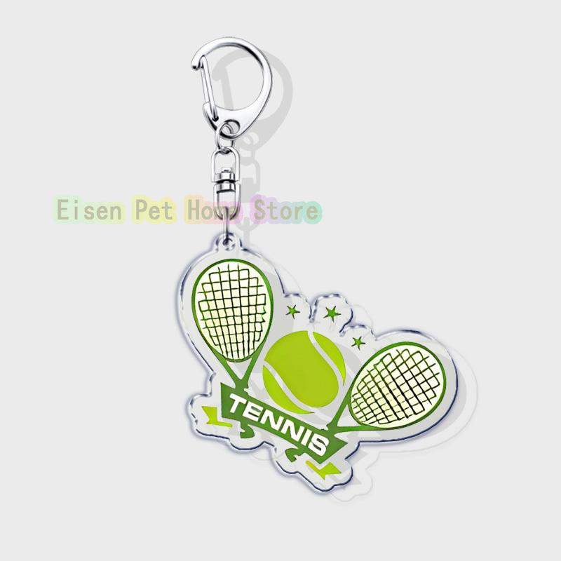 Classic Sports I Love Tennis Keychains for Accessories Bag Hobby Bike Car Keyrings Jewelry Friends Father Boyfriends Gifts