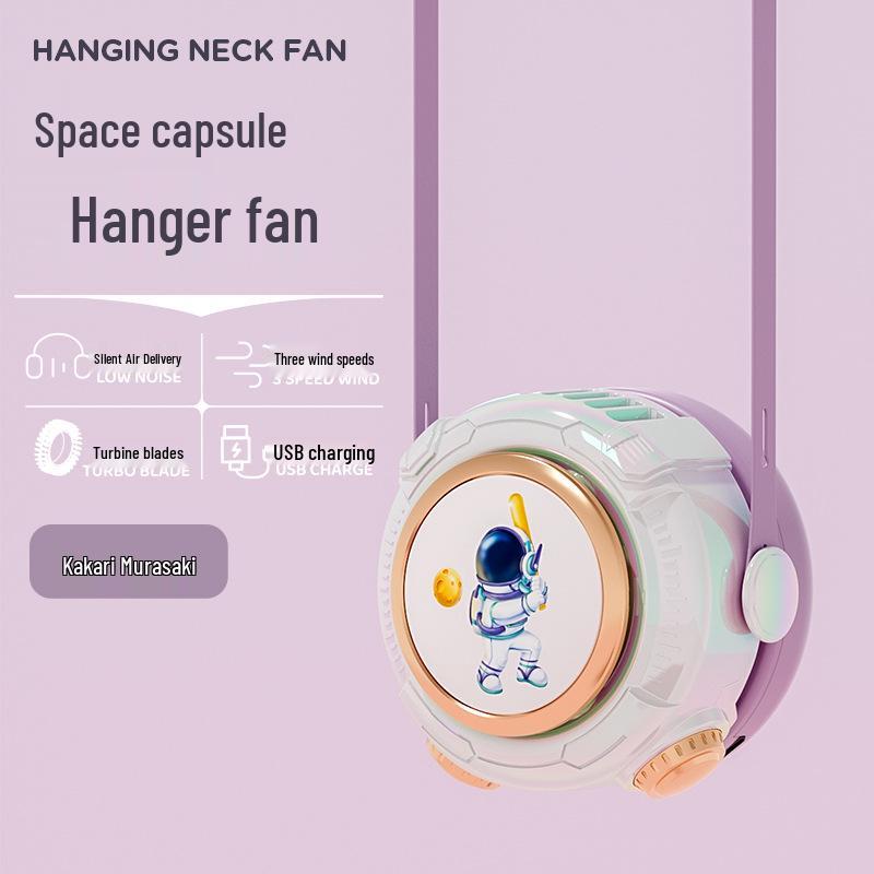 

Summer Kids Portable Astronaut Fan: Leafless, Necklace Design 9.7x7.8x10 cm фіолетовий