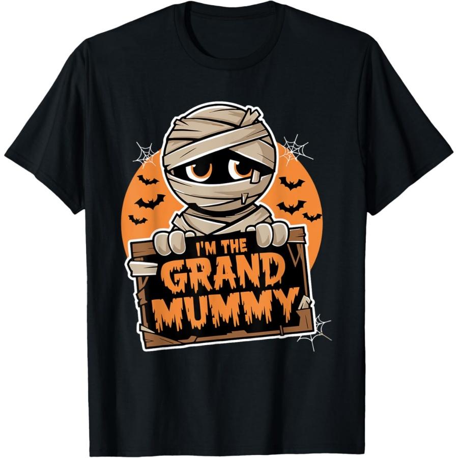 I m The Grand Mummy Funny Grandma Halloween T-Shirt XXXXXL чёрный