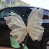 30/50cm Artificial Butterfly Outdoor 3D Silk Yarn Butterfly  Wedding Party Decoration