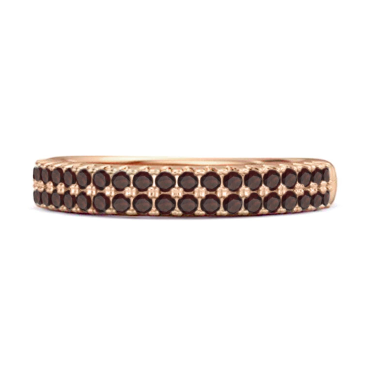 

Garnet Eternity Band Ring - 925 Sterling Silver Rose Gold Vermeil 10.5 Яскраво-рожевий