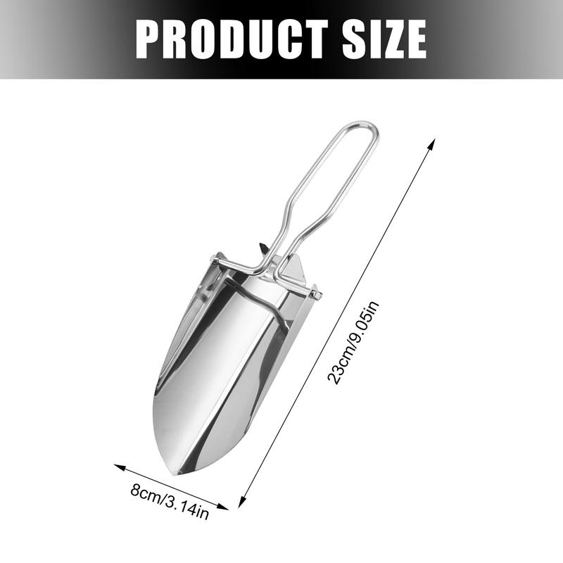 Gardening Shovel Stainless Steel Foldable Yard Tool Small Garden Shovel For Planting Sowing Transplanting Cultivating