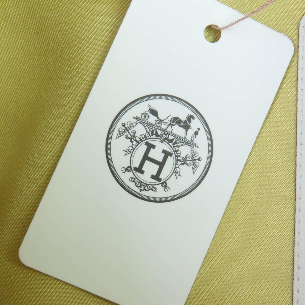 Pristine HERMES Beret Chaine d'Ancre Shell Metal Beige Cotton Women 58 241067N Used