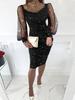 2026 Elegant V-Neck Mesh Sleeve Bodycon Evening Dress for Women