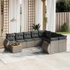 VidaXL Garden Lounge Set with Cushions 10 Pcs, Patio Sofas, Patio Furniture Set, Outdoor Furniture, Grey 3225171