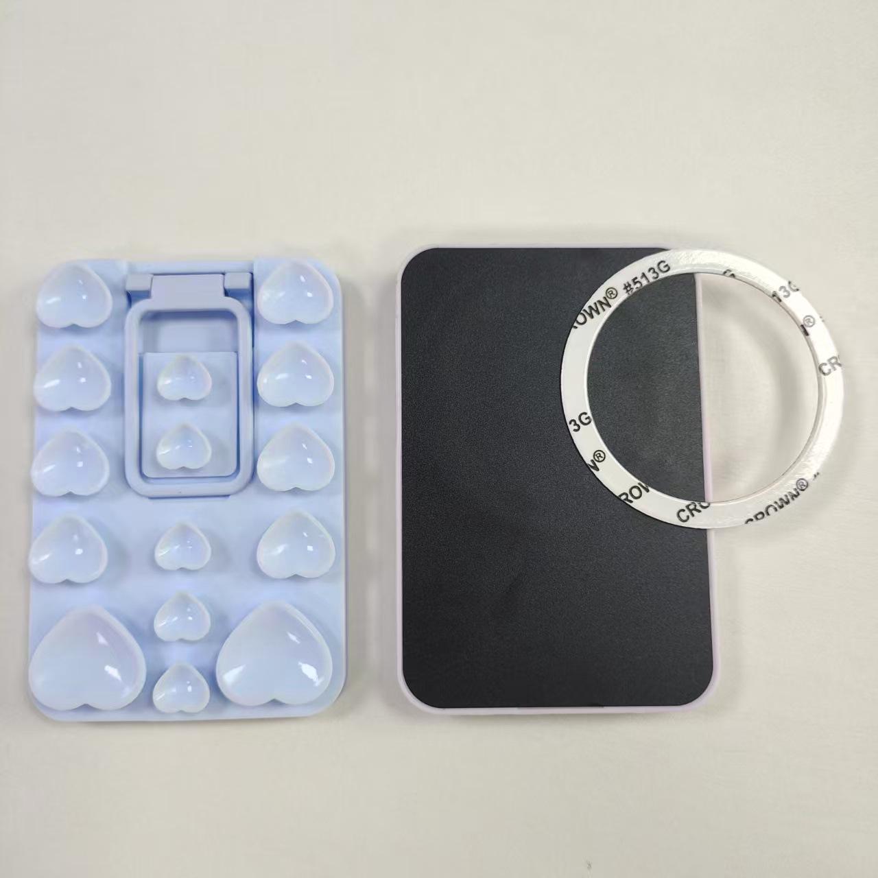 Heart-Shaped Silicone Suction Phone Stand and Holder Stick-on