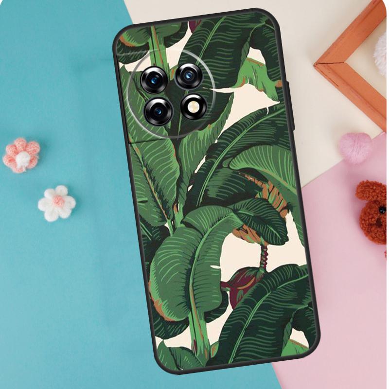 Banana Leaf Case For OnePlus 12 11 9 10 Pro 9RT 10T 10R 12R OnePlus Nord N10 N20 CE 2 3 Lite 2T Cover