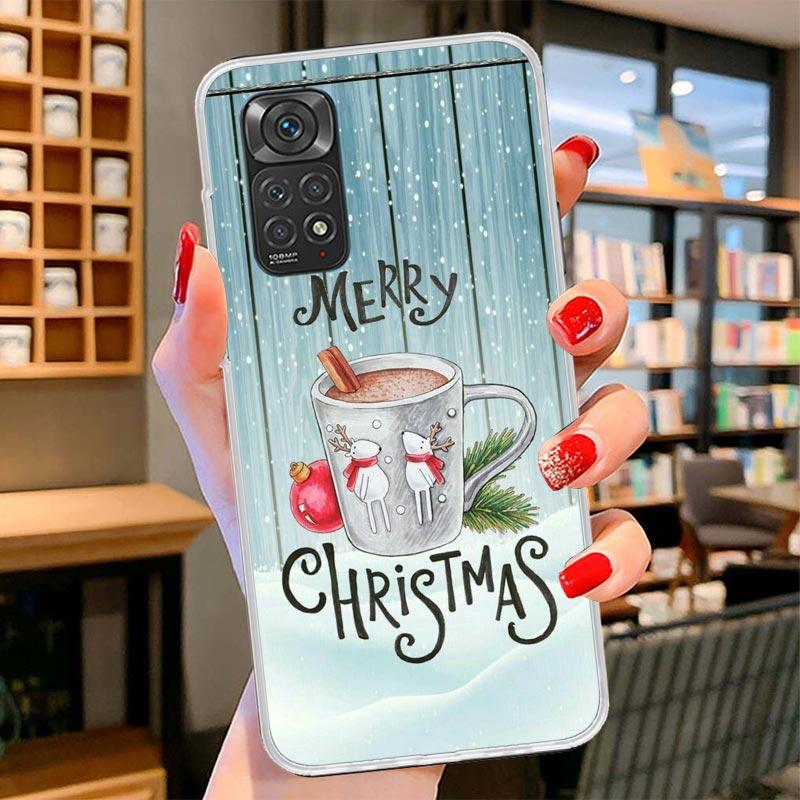 Winter Coffee Christmas Cover Phone Case For Xiaomi Redmi Note 15 14 13 12 11 10 Pro Plus 14S 12S 11S 11T 11E 10S Soft Fundas Sh