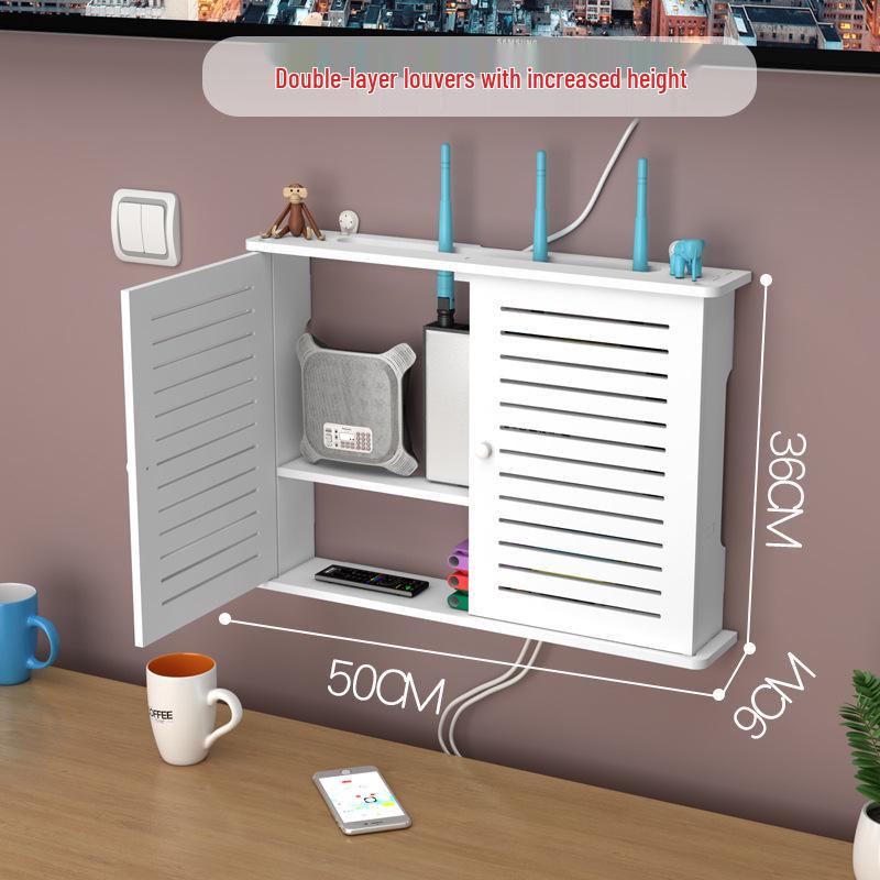 Bohrfreies wandmontiertes Regal für TV-Box & Router-Speicher