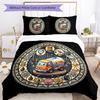 Fuel Truck Iconography Pattern Bedding,Quilt Set Quilt Cover Pillowcase Home Birthday Gift (1*duvet Cover+2*pillowcase,without Core)