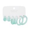 Retro Temperament Resin Earrings Pure Color Simple Earrings 6-piece Set of Geometric Gentle Simple Earrings