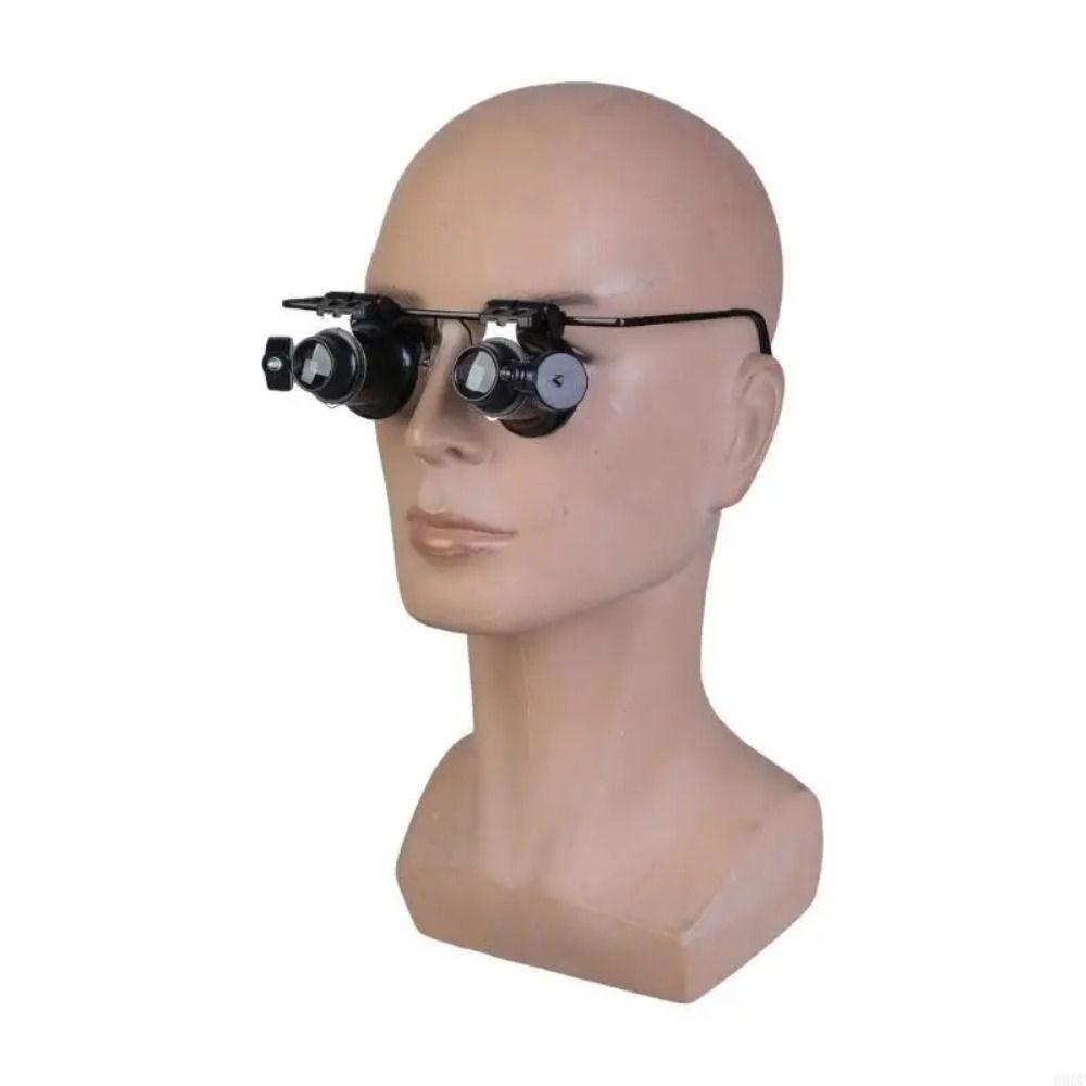 Headband Mount 20X Lens Magnifying Eyewear Jewelers Repair Wearing Magnifier Jewelry Appraisal