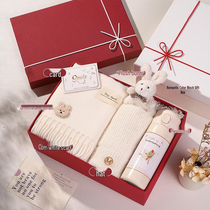 Valentine's Day Winter Scarf Gift Box for Her: Girlfriend or Best Friend