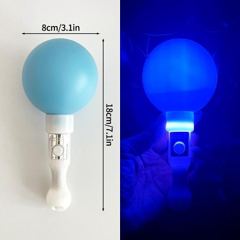 Round Led Glowing Lightstick Luminous Sand Rattle For Concert Ktv Bar Cheering Atmosphere Props Flashing Light Sticks