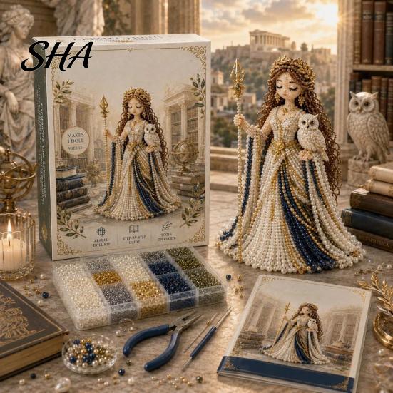Creative Bead Craft Kit Divine Beaded Goddess Kit, 3D DIY for Adults Art Project with Colorful Beads Teens Women Handmade Gift