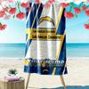 Name Custom LA Chargers Print Beach Towel, Large Soft Quick Dry Towel for Beach Camping Swimming
