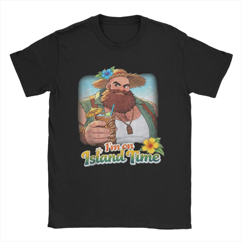 Unisex TShirts Tiki Vacation Funny Tropical Island Novelty 100 Cotton Tee Shirt Short Sleeve T Shirt Round Collar Clothing Gift