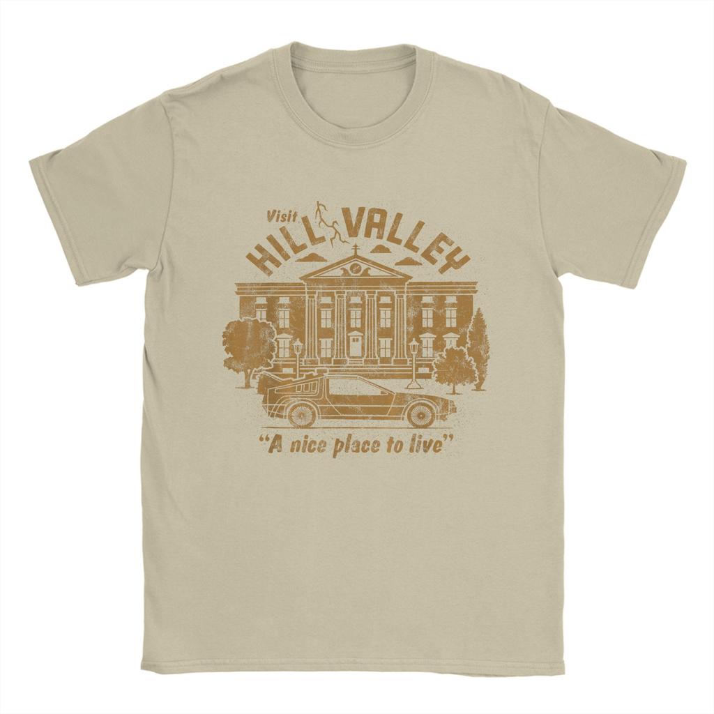 Back To The Future Visit Hill Valley A Nice Place To Live TShirts Harajuku Summer Tees Streetwear Cotton Tops Gift Idea