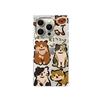 Square Back Tube Protection Clear Case For iPhone 11 15 Plus 16 ProMax 12 13 14 Pro Max Anti-Oxygen,Cartoon Cat Pattern Casing